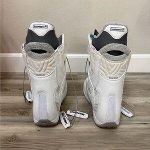 Burton White and Gray Snowboard Boots